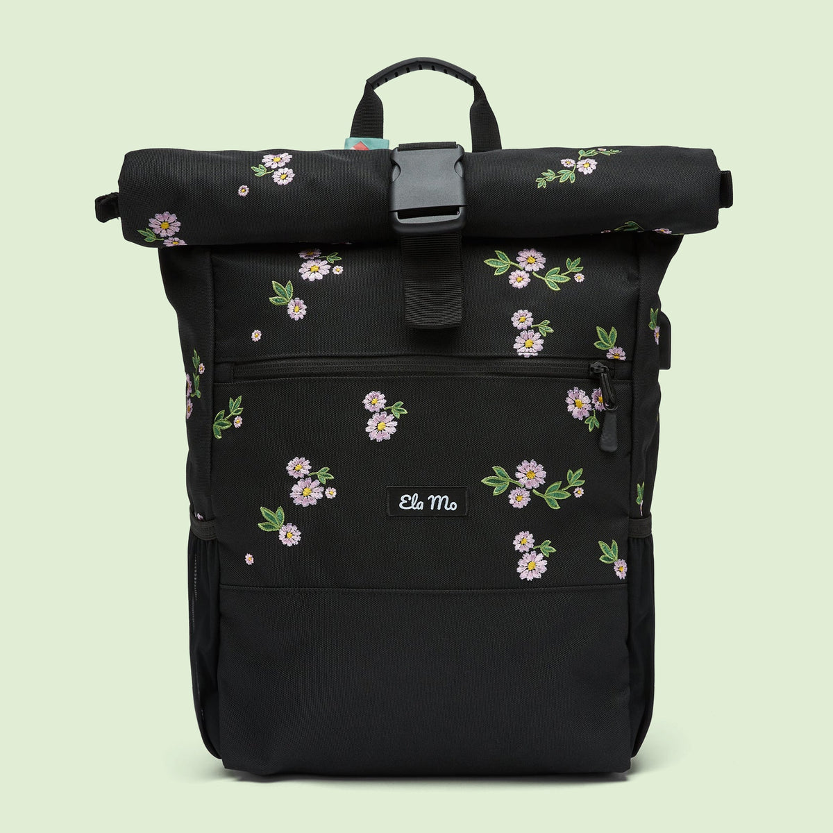Ela Mo™ Rolltop Rucksack | Embroidery Edition Upsy Daisy