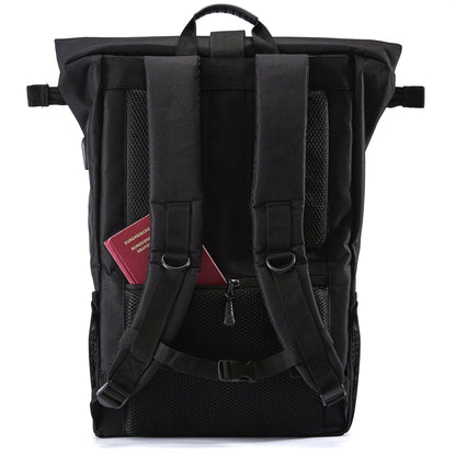 Black Ela Mo™ Rolltop Rucksack | Black