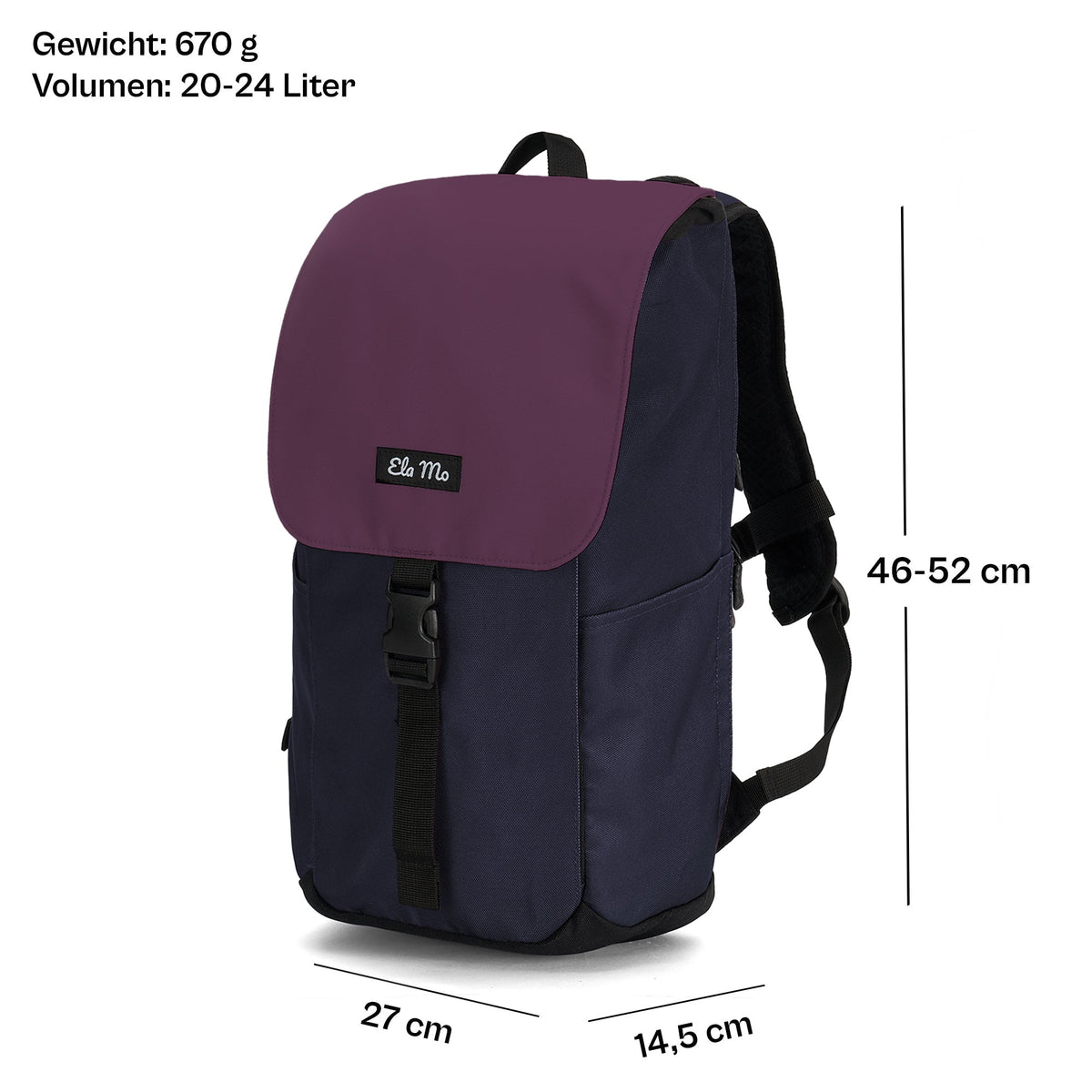 Ela Mo™ Everywhere Rucksack | Berry