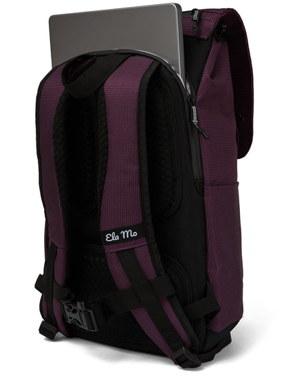 Ela Mo™ Everywhere Rucksack | Plum Reflective