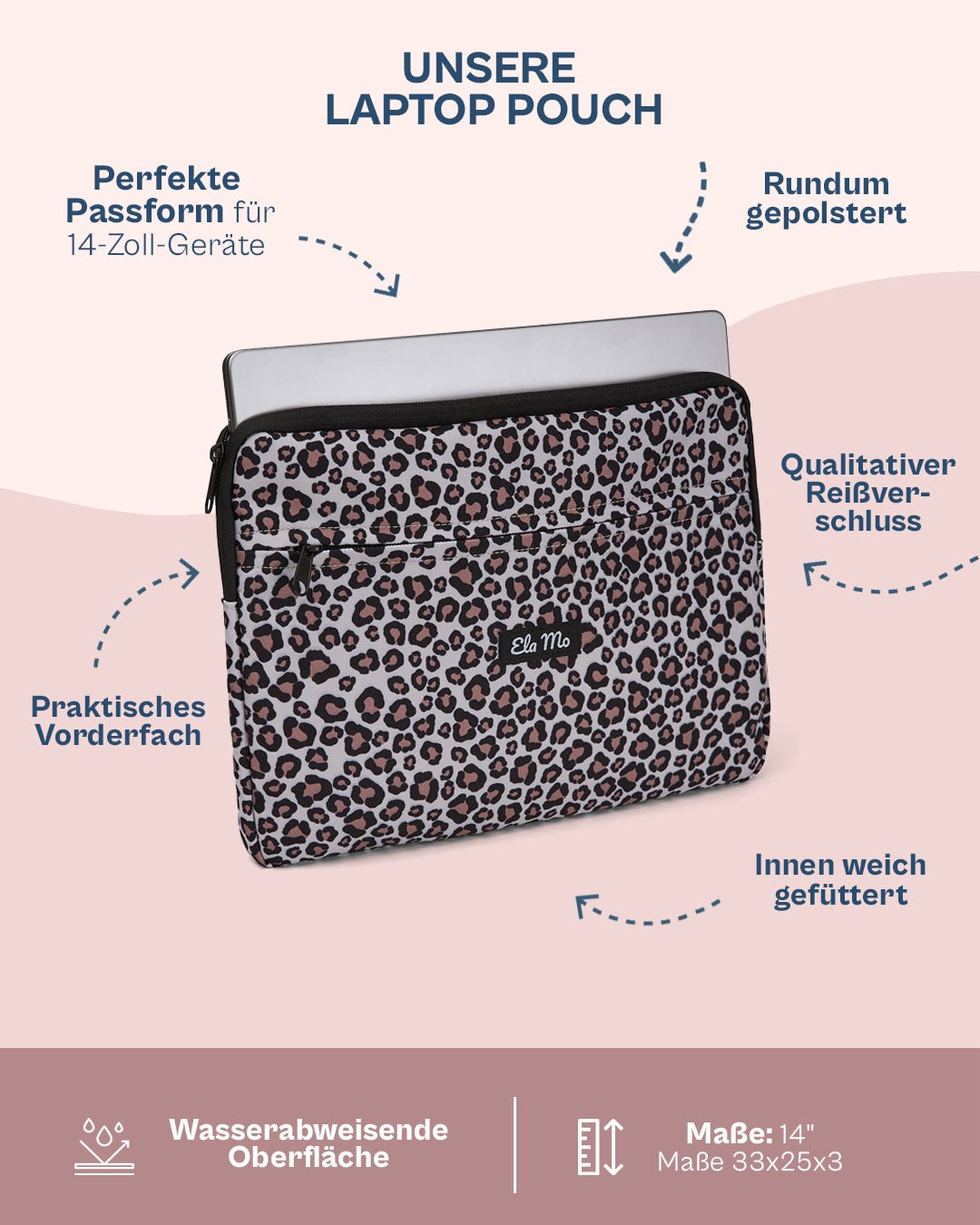 Ela Mo™ Laptop Pouch 14 Zoll | New Leo