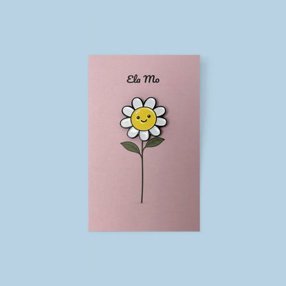 Ela Mo™ Pin für Rucksäcke | Smiley Flower
