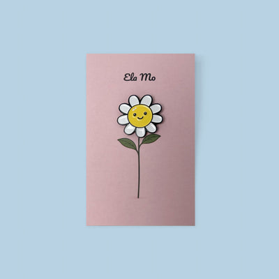 Ela Mo™ Pin für Rucksäcke | Smiley Flower