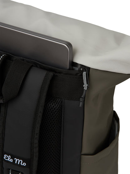 Ela Mo™ Rolltop Rucksack | Coated Edition Olive