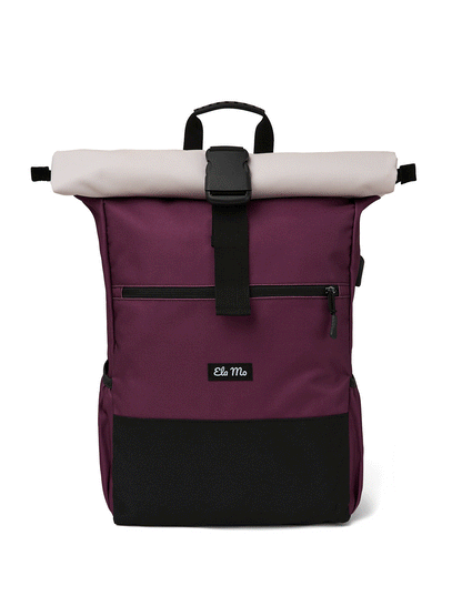 Ela Mo™ Rolltop Rucksack | Grape