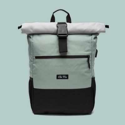 Ela Mo™ Rolltop Rucksack | Mintgrey