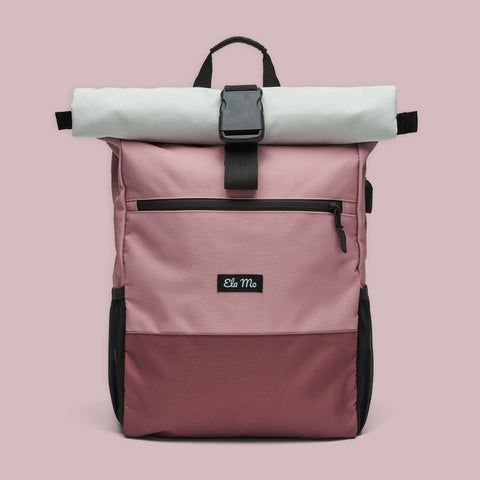 Ela Mo™ Rolltop Rucksack | Strawberry Cream